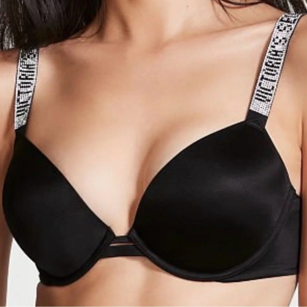 Victoria's Secret Logo Shine Strap Push-Up Bra. 